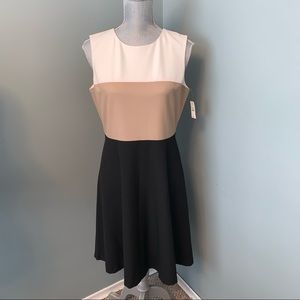 TALBOTS sleeveless cocktail dress fit and flare NWT office wear size 12